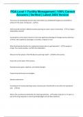 PGA Level 1 Facility Management &vert; 100&percnt; Correct Answers &vert; Verified &vert; Latest 2024 Version