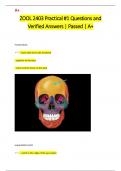 ZOOL 2403 Practical &num;1 Questions and  Verified Answers &vert; Passed &vert; A&plus;