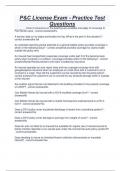 P&C License Exam - Practice Test  Questions