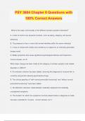 PSY 3604 Chapter 8 Questions with 100&percnt; Correct Answers
