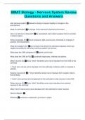 BMAT Biology - Nervous System Review Questions and Answers