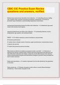 CBIC CIC Practice Exam Review  questions and answers&comma; verified&period;&lbrack;LATEST EXAM UPDATES&rsqb;
