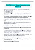 BMAT Biology Study Questions and Answers