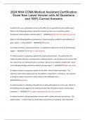 2024 NHA CCMA Medical Assistant Certification Exam New Latest Version with All Questions and 100&percnt; Correct Answers