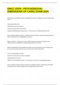 ONCC &lpar;OCN - PSYCHOSOCIAL DIMENSIONS OF CARE&rpar; EXAM 2024 