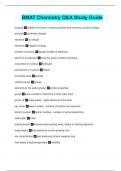 BMAT Chemistry Q&A Study Guide