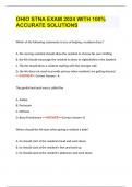 OHIO STNA EXAM 2024 WITH 100&percnt; ACCURATE SOLUTIONS