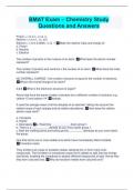 BMAT Exam &ndash; Chemistry Study Questions and Answers