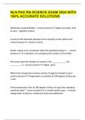 NLN PAX RN SCIENCE EXAM 2024 WITH 100&percnt; ACCURATE SOLUTIONS