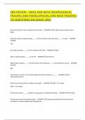 CRN REVIEW - HEAD AND NECK &lpar;NEUROLOGICAL TRAUMA AND MAXILLOFACIAL AND NECK TRAUMA&rpar; &lpar;29 QUESTIONS ON EXAM&rpar; 2024
