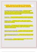 CCSP - CERTIFIED CLOUD SECURITY PROFESSIONAL EXAM REVIEW QUESTIONS AND ANSWERS&comma; GRADED A&equals;