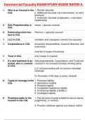 Commercial Casualty EXAM STUDY GUIDE RATED A&period;