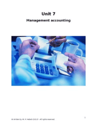 Unit 7 - Accounting Management