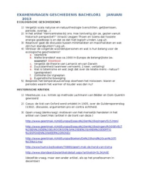 Examenvragen Ba1 Geschiedenis UGent januari 2013