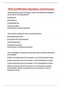 ACLS Certification Questions and Answers&period;