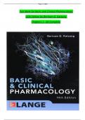 Basic and Clinical Pharmacology 14th Edition TEST BANK by Bertram G&period; Katzung&comma; Verified Chapters 1 - 66&comma; Complete Newest Version