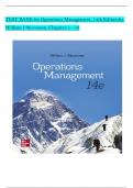TEST BANK for Operations Management&comma; 14th Edition by William J&period; Stevenson&comma; Verified Chapters 1 - 19&comma; Complete Newest Version