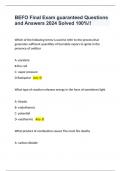 BEFO  Packaged Exams with  Updated Questions and Answers 100&percnt; Verified