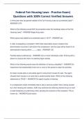 Fair Housing EXAMS BUNDLE&vert; Questions with 100&percnt; Correct Verified Answers