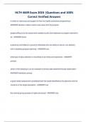 HLTH 4609 Exam 2024 &vert;Questions and 100&percnt; Correct Verified Answers