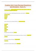 Codehs Unit 2 test Revised Questions and Answers &sol; Sure A &plus;