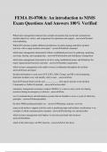 FEMA IS-0700&period;b&colon; An introduction to NIMS Exam Questions And Answers 100&percnt; Verified