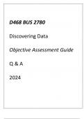 &lpar;WGU D468&rpar; BUS 2780 Discovering Data Objective Assessment Guide Q & A 2024&period;