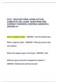 CCC1 2023-2024 FINAL EXAM &vert;ACTUAL  COMPLETE 350&plus; EXAM QUESTIONS AND  CORRECT ANSWERS &lpar;VERIFIED ANSWERS &rpar;  GRADED A&plus;