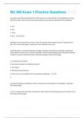 NU 306 Exam 1 Practice Questions with 100 &percnt; correct answers &vert; verified