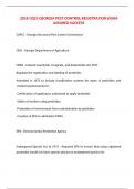 2024&sol;2025 GEORGIA PEST CONTROL REGISTRATION EXAM ASSURED SUCCESS