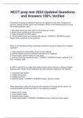 NCCT prep test 2024 Updated Questions  and Answers 100&percnt; Verified