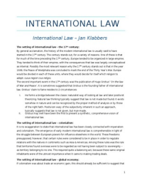 Summary International Law Year II Bachelor TiU
