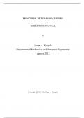 SOLUTIONS MANUAL FOR PRINCIPLES OF TURBOMACHINERY By Seppo A&period; Korpela &vert;&vert; Updated Version 2024 &vert; A&plus;