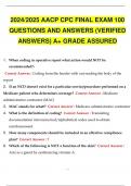 2024&sol;2025 AACP CPC FINAL EXAM 100 QUESTIONS AND ANSWERS &lpar;VERIFIED ANSWERS&rpar; A&plus; GRADE ASSURED&period;