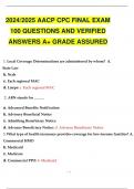 2024 AACP CPC FINAL EXAM 100 QUESTIONS AND VERIFIED ANSWERS A&plus; GRADE ASSURED&period;