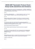 SNHD EMT Paramedic Protocol Exam  Study Guide &lpar;Questions and Answers&rpar;