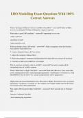 LBO Modelling Exam Questions With 100&percnt; Correct Answers