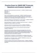 Practice Exam for SNHD EMT Protocols Questions and Answers Updated