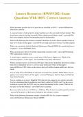 Lenovo Resources &lpar;RWSW202&rpar; Exam Questions With 100&percnt; Correct Answers