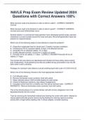 NAVLE Prep Exam Review Updated 2024 Questions with Correct Answers 100&percnt;