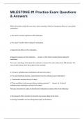 Milestone Exam 1 Fundamentals&comma; Milestone Exam 1 Health Assessment&comma; Milestone Exam 1