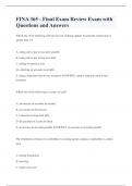 FINA 365 - Final Exam Review Exam with Questions and Answers
