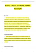 AZ-104 Exam Questions and Verified Answers Pack &vert; Passed &vert; A&plus;