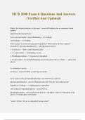 MCB 2000 Exam 6 Questions And Answers &lpar;Verified And Updated&rpar;