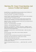 Med Surg 324 - Exam 1 Exam Questions And Answers &lpar;Verified And Updated&rpar;