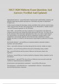 MGT 3620 Midterm Exam Questions And Answers &lpar;Verified And Updated&rpar;