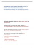 ACCOUNTING CRASH COURSE EXAM LATEST 2024 WITH ACTUAL QUESTIONS AND CORRECT VERIFIED ANSWERS&sol;100&percnt; GUARANTEED PASS&excl; ALREADY GRADED&plus;