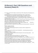 BUNDLE FOR>> Oil Burners License Exam Questions and Answers Updated&vert;2024