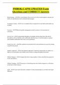 PMBOK-CAPM UPDATED Exam Questions and CORRECT Answers