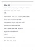 REL 100 questions & answers graded A&plus; already passed